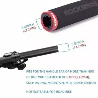 Uchwyty rowerowe Rockbros z gąbki na kierownicę BT1001BKRD Czarno - czerwone