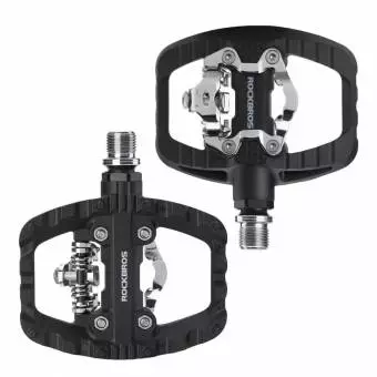 Pedały Rockbros MTB 2w1 zatrzaskowe platformowe 370010001 Czarne