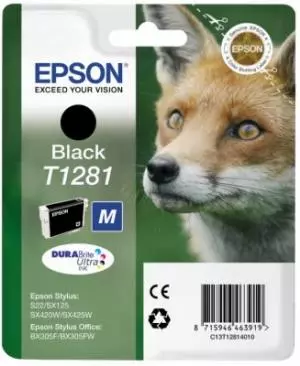 Epson Tusz T1281 Black do SX125/SX130/SX425W/SX430