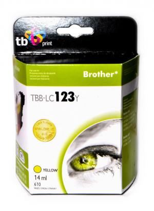 TB Print Tusz do Brother LC123 Yellow TBB-LC123Y