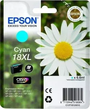 Epson Tusz T1812 CYAN 6.6ml do XP-30/102/20x/30x/40x