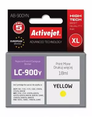 Tusz Activejet AB-900YN (Brother LC900Y) supreme XL 18ml yellow