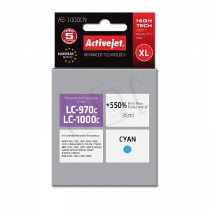 Tusz Activejet AB-1000CN (Brother LC1000C/970C) supreme XL 36ml cyan