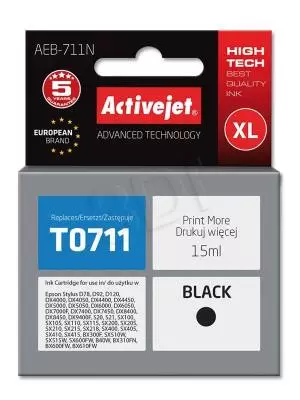 Tusz Activejet AEB-711N (Epson T0711 T0891 T1001) supreme XL 15ml czarny