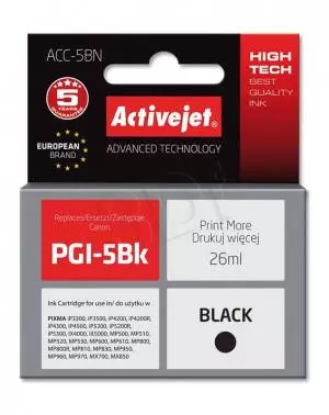 Tusz Activejet ACC-5BN (Canon PGI-5BK) supreme 26ml czarny Chip