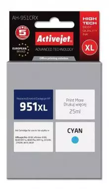 Tusz Activejet AH-951CRX (HP 951XL CN046AE) premium 25ml cyan Chip