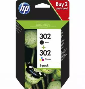 Combo Pack Ink oryginał HP 302BK+CL X4D37AE zestaw