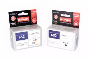 Zestaw tuszów XL Activejet HP 652 - czarny 20ml + kolor 21ml