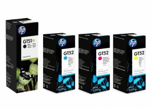 Zestaw HP GT51XL + 3x GT52 4 oryginalne tusze CMYK