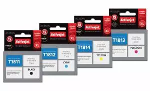 Zestaw Activejet do Epson T1811-T1814 - 4 tusze CMYK XL