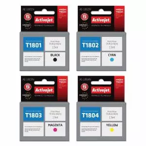 Zestaw Activejet do Epson T1801-T1804 - 4 tusze CMYK