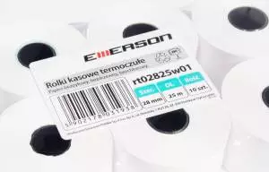 Papier do kasy 28x25 thermal Emerson 10 rolek