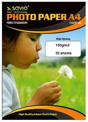 Papier fotograficzny SAVIO PA-09 A4 150/50 blysk