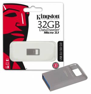 Pendrive Kingston (32 GB | USB 3.0/USB 3.1) metalowy srebrny