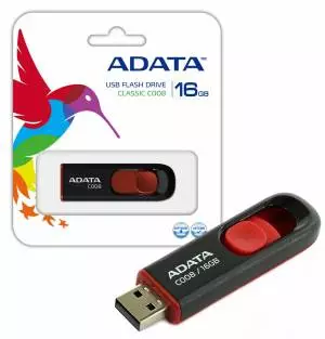 Pendrive Adata DashDrive Classic C008 16GB USB 2.0 czarno-czerwony