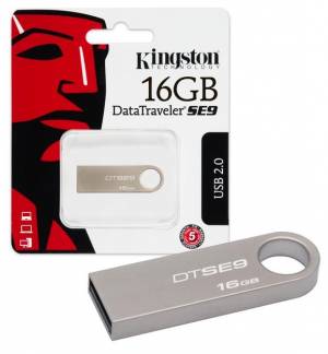 Pendrive Kingston Data Traveler SE9 16GB USB2.0 Silver Metal