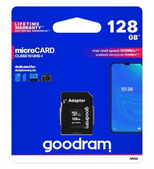 Karta GOODRAM microSD 128GB CL10 + adapter