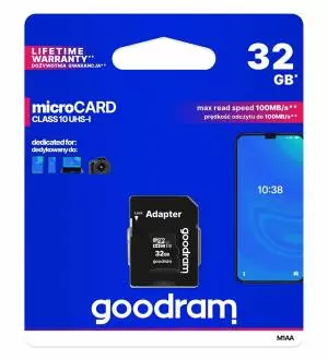 Karta pamięci GOODRAM microSDHC 32GB CL10 + adapter