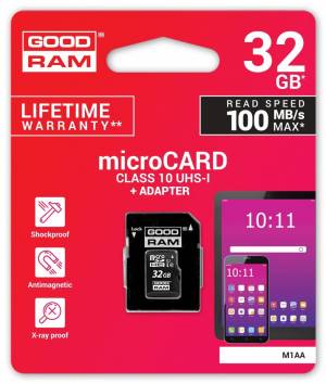 Karta pamięci GOODRAM microSDHC 32GB CL10 + adapter