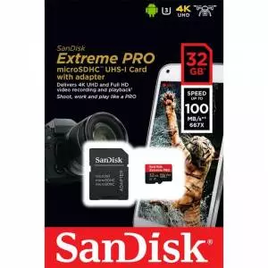 Karta SanDisk Extreme Pro microSDHC 32GB 100/90 MB/s A1 V30