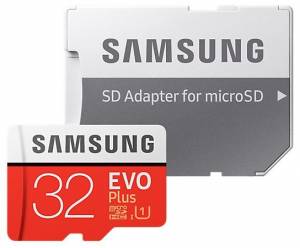Karta microSD Samsung 32 GB EVO Plus + Adapter