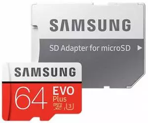 Karta microSD Samsung 64 GB EVO Plus mSD + Adapter