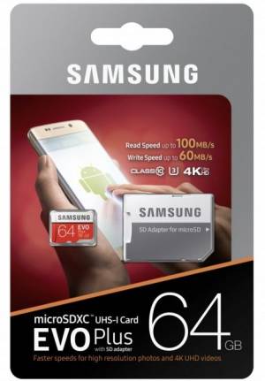 Karta microSD Samsung 64 GB EVO Plus mSD + Adapter