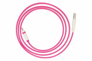 Kabel USB - Micro USB 1 m różowy płaski