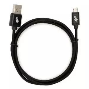 Kabel USB - Micro USB dwustronny 1 m czarny