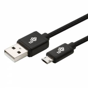 Kabel USB - Micro USB dwustronny 1 m czarny