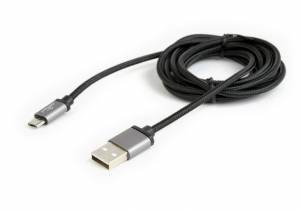 Kabel USB - Micro USB 1.8 m Gembird tekstylny czarny
