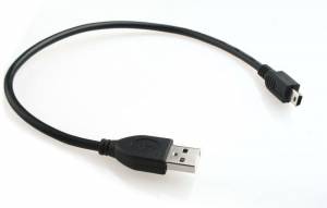 Kabel USB - Mini USB 0.3 m czarny Gembird