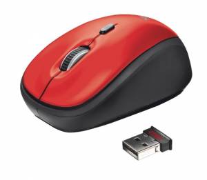 Mysz bezprzewodowa Trust Yvi Wireless czerwona