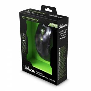 Myszka przewodowa APACHE MX403 optyczna 6D dla graczy zielona