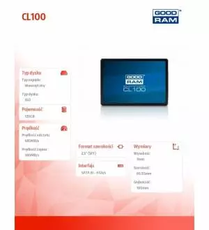 Dysk SSD GoodRam CL100 G2 120GB SATA3 2,5