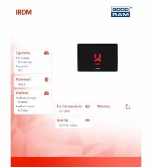 Dysk wewnętrzny SSD GoodRam IRDM 120GB SATA3 550/540MB/s