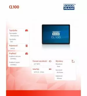 Dysk GoodRam SSD CL100 G2 240GB SATA3 2,5