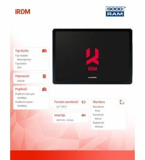 Dysk GoodRam SSD IRDM 240GB SATA3 550/540MB/s