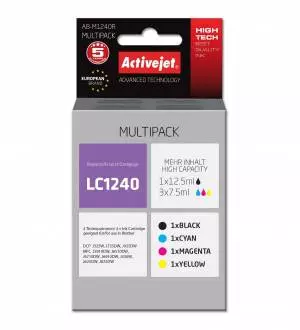 Multipack Activejet do Brother LC1240 - 4 tusze CMYK