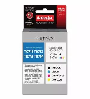 Multipack Activejet do Epson T0711-T0714 - 2x czarny + CMY