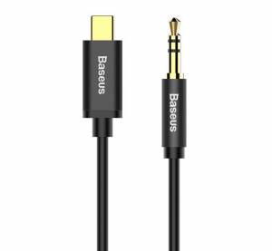 Kabel audio - USB typ-C / mini-jack (3,5 mm) Baseus Yiven M01 1,2 m czarny
