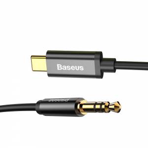 Kabel audio - USB typ-C / mini-jack (3,5 mm) Baseus Yiven M01 1,2 m czarny