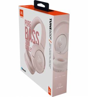 Słuchawki nauszne JBL Tune 500BT Różowe, wbudowany mikrofon, Bluetooth