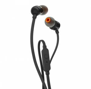 Słuchawki dokanałowe JBL T110 Czarne, mikrofon