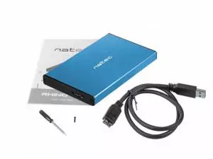 Kieszeń zewnętrzna HDD/SSD Sata Rhino Go 2,5 USB 3.0 niebieska