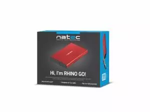 Kieszeń zewnętrzna HDD/SSD Sata Rhino Go 2,5 USB 3.0 czerwona