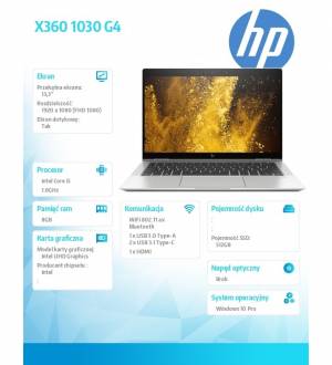 Notebook HP EliteBook X360 1030 G4 i5-8265U 512/8G W10P 13,3