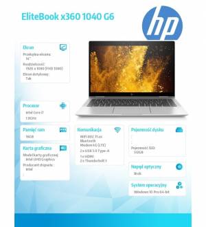 Notebook HP EliteBook x360 1040 G6 i7-8565U 512/16G/14/W10P