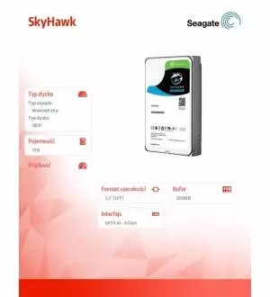 Dysk Segate SkyHawk HDD 3TB 3,5 256MB ST3000VX009