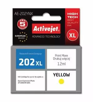 Tusz Activejet AE-202YNX Epson 202XL Supreme 12 ml żółty